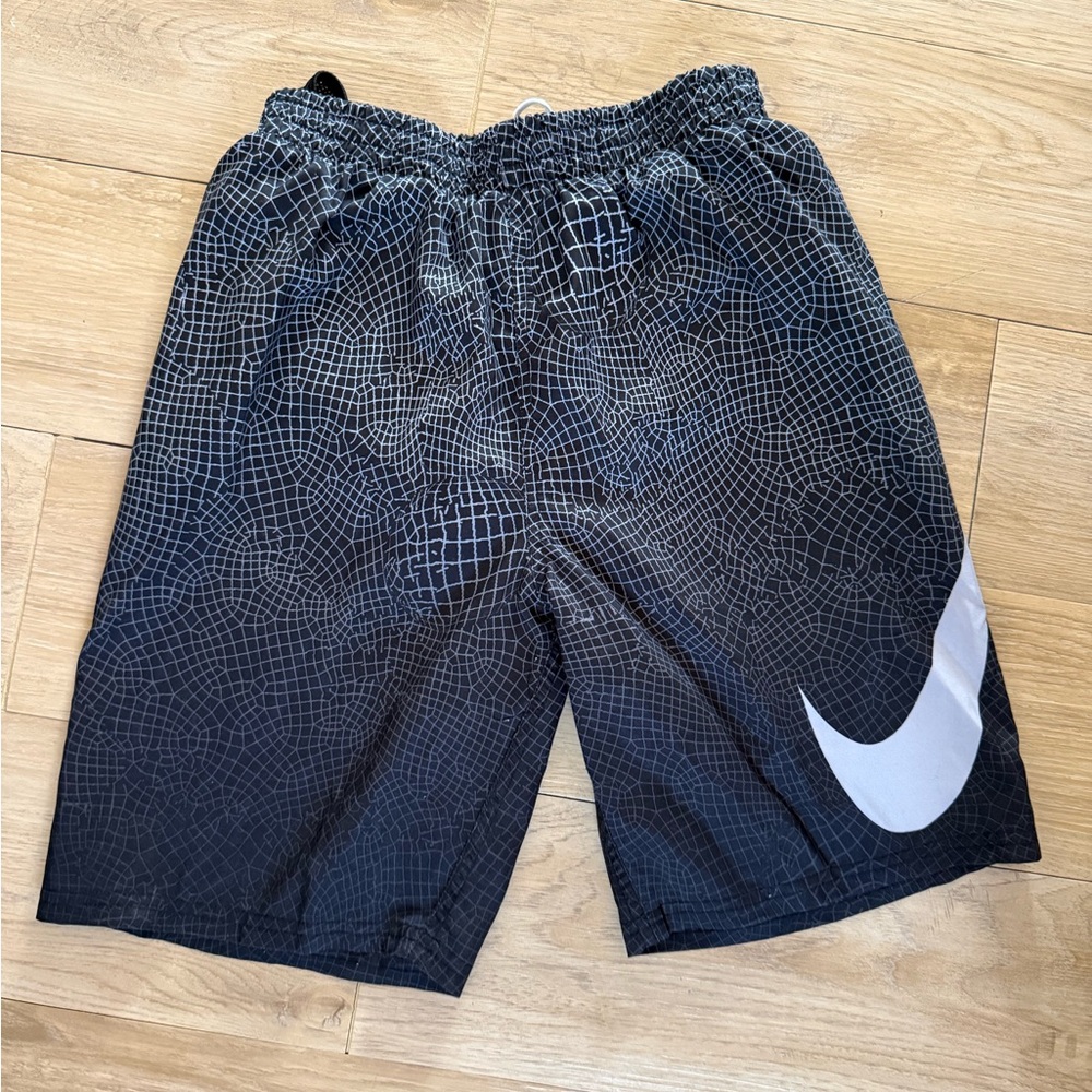 Nike Kids Black and White Patterned Shorts